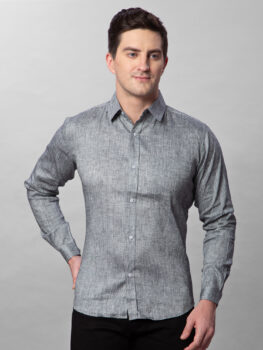 Textured Dark Grey  Shirt