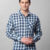 Blue & White Checked  Shirt