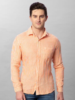 Orange Striped Shirt