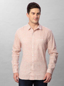 Nude Pink Striped Shirt
