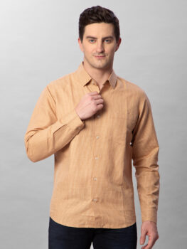 Brown & White Striped Shirt