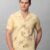 Beige Natural Botanical Print Hemp  Shirt