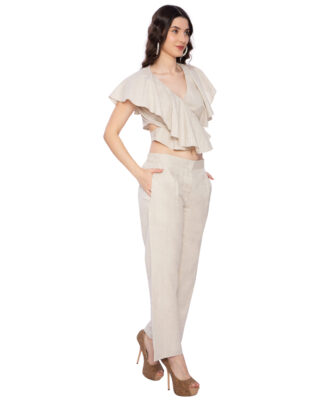 Wrap Frill Top & Pants Set